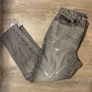 Distressed Gray Women Jeans